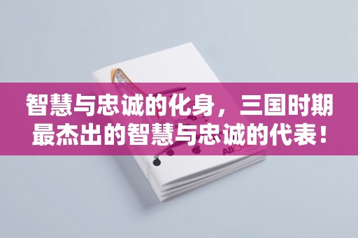 智慧与忠诚的化身，三国时期最杰出的智慧与忠诚的代表！