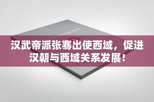 汉武帝派张骞出使西域，促进汉朝与西域关系发展！